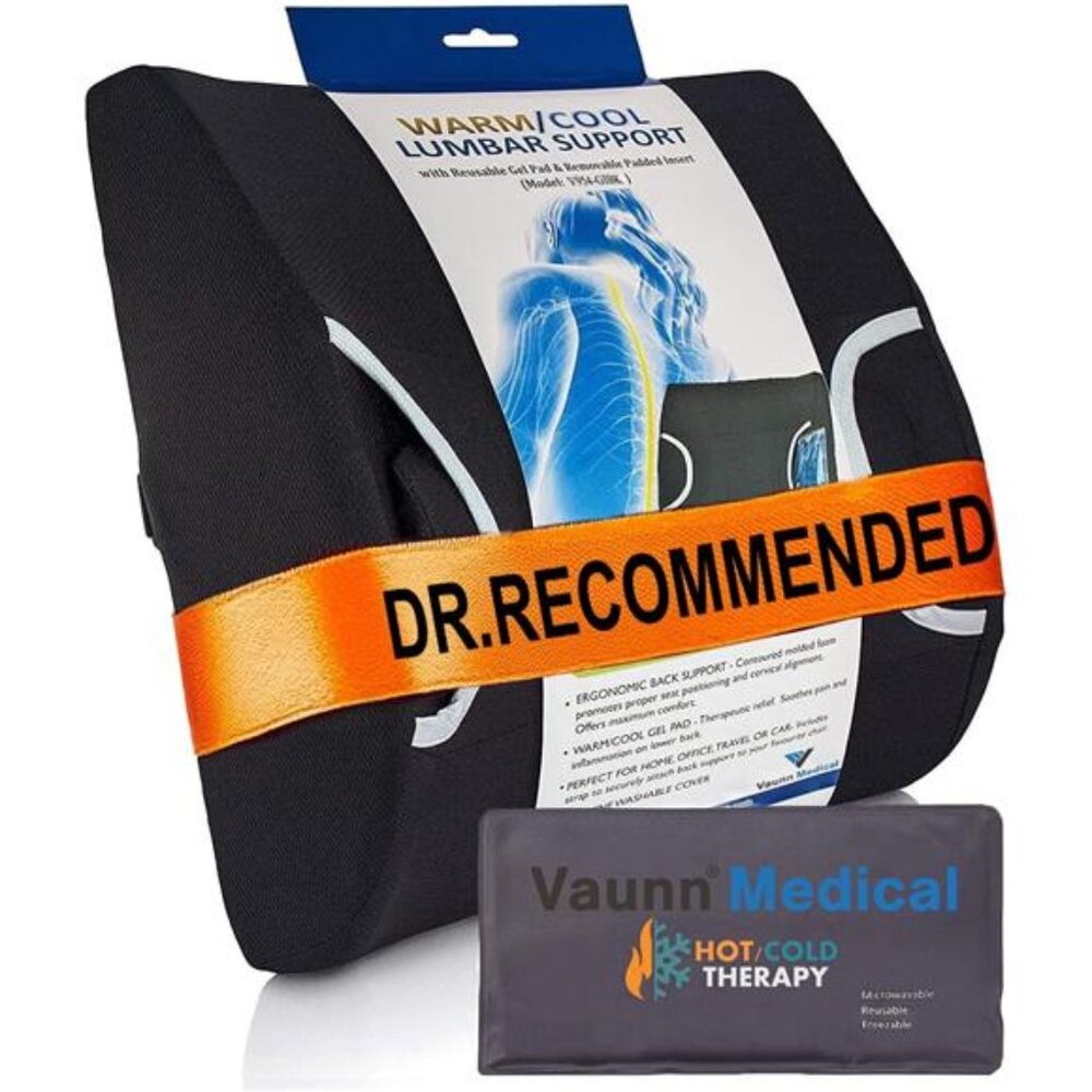 FSA/HSA Eligible, Vaunn Medical Seat Cushion, Lumbar Back Support Pillow